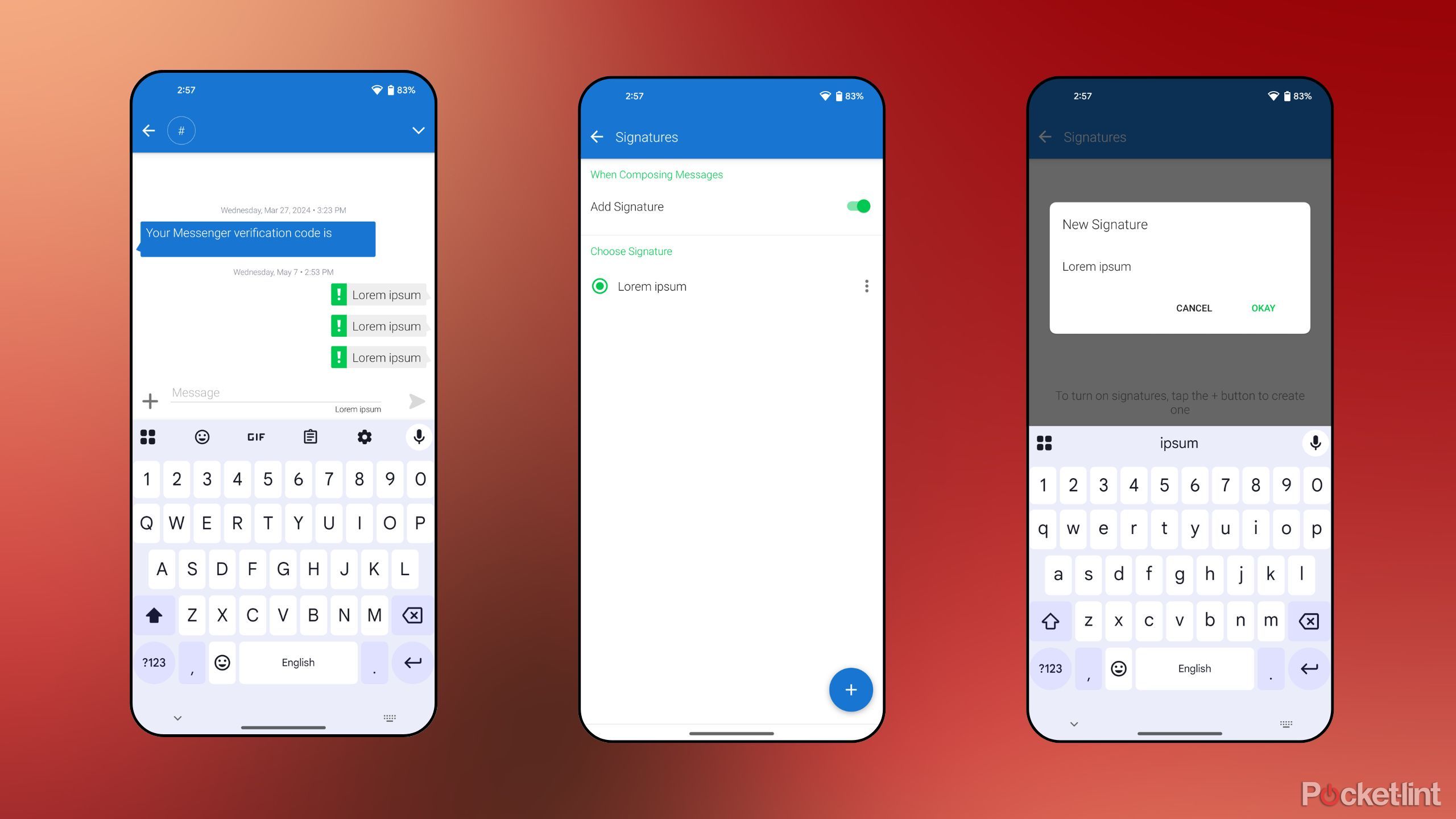 Textra Add Signature screenshots