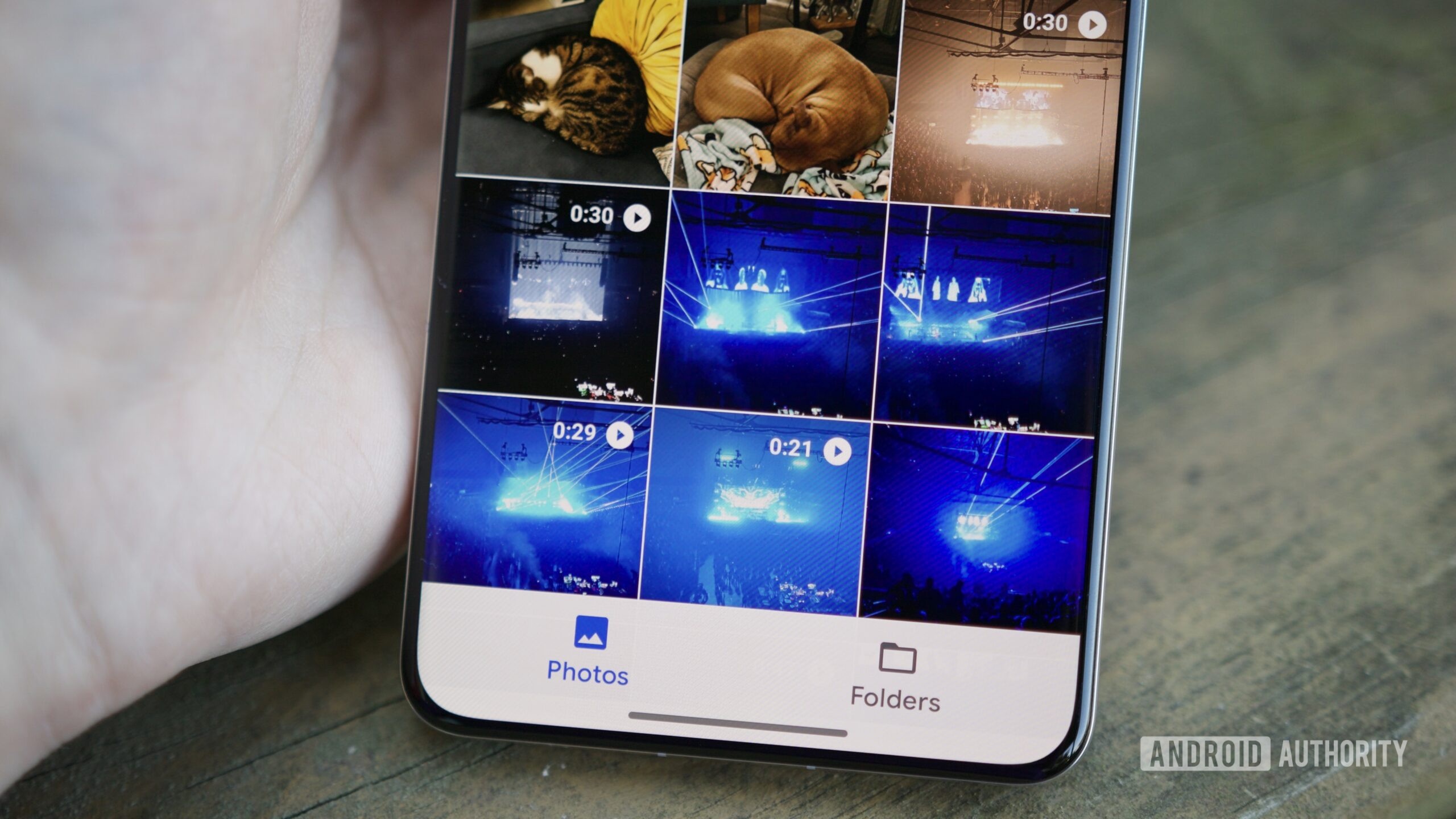google gallery app hands on 4 Close-up of the Google Gallery app on an Android phone.