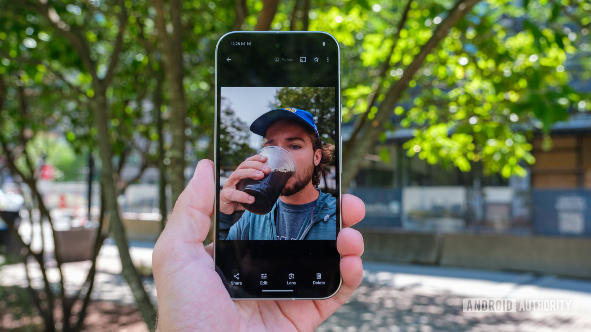 Google Pixel 9 Pro XL selfie in photos app Google Pixel 9 Pro XL selfie in photos app
