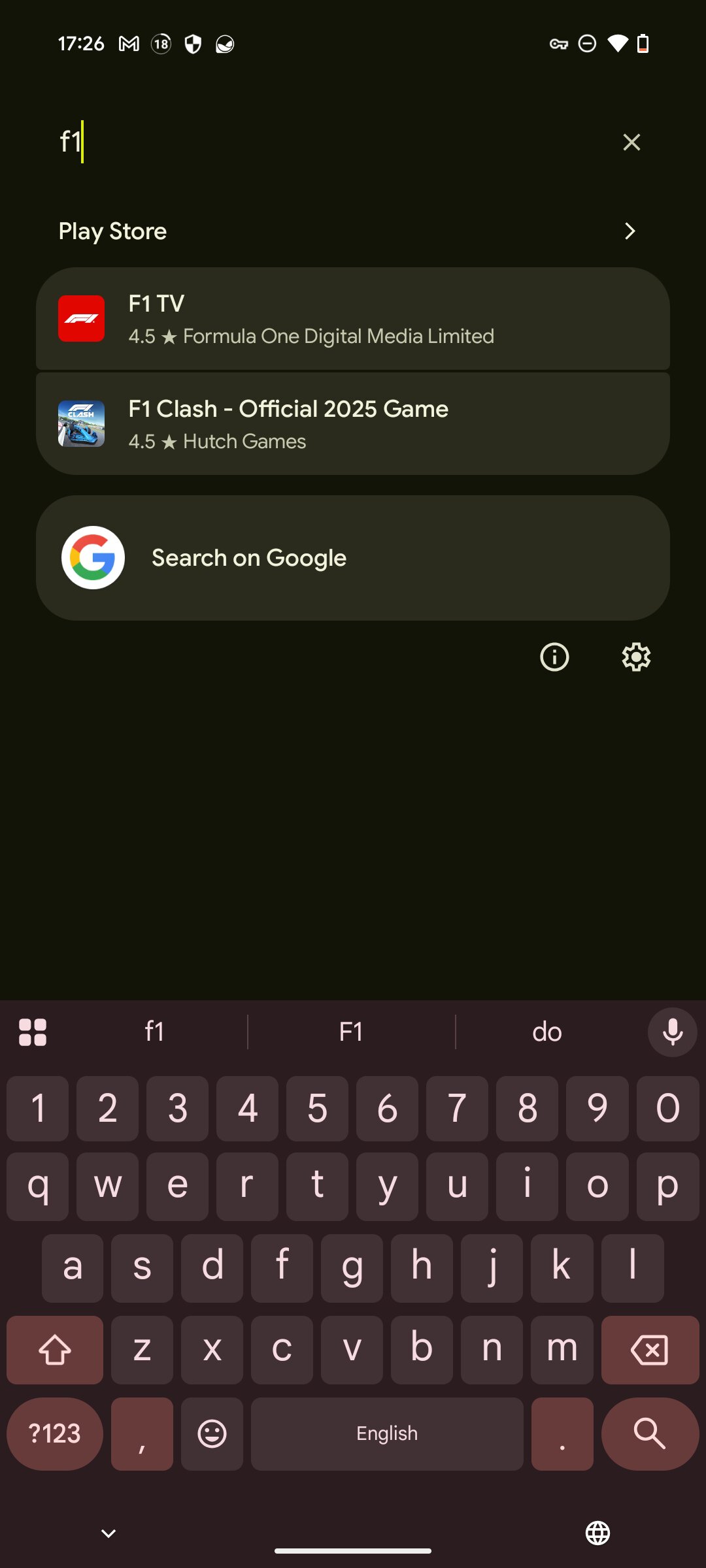 pixel search app drawer f1 calendar