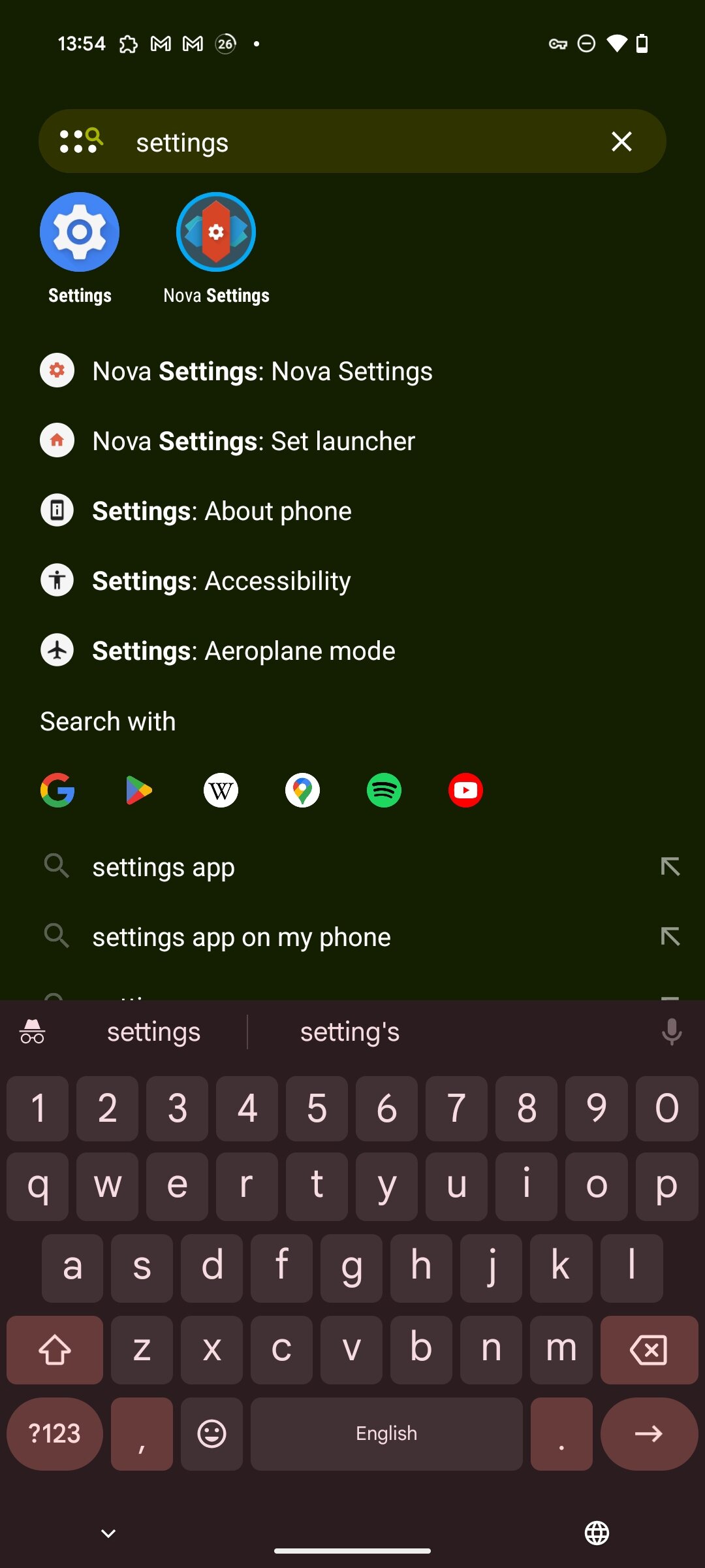 nova launcher search settings example 1