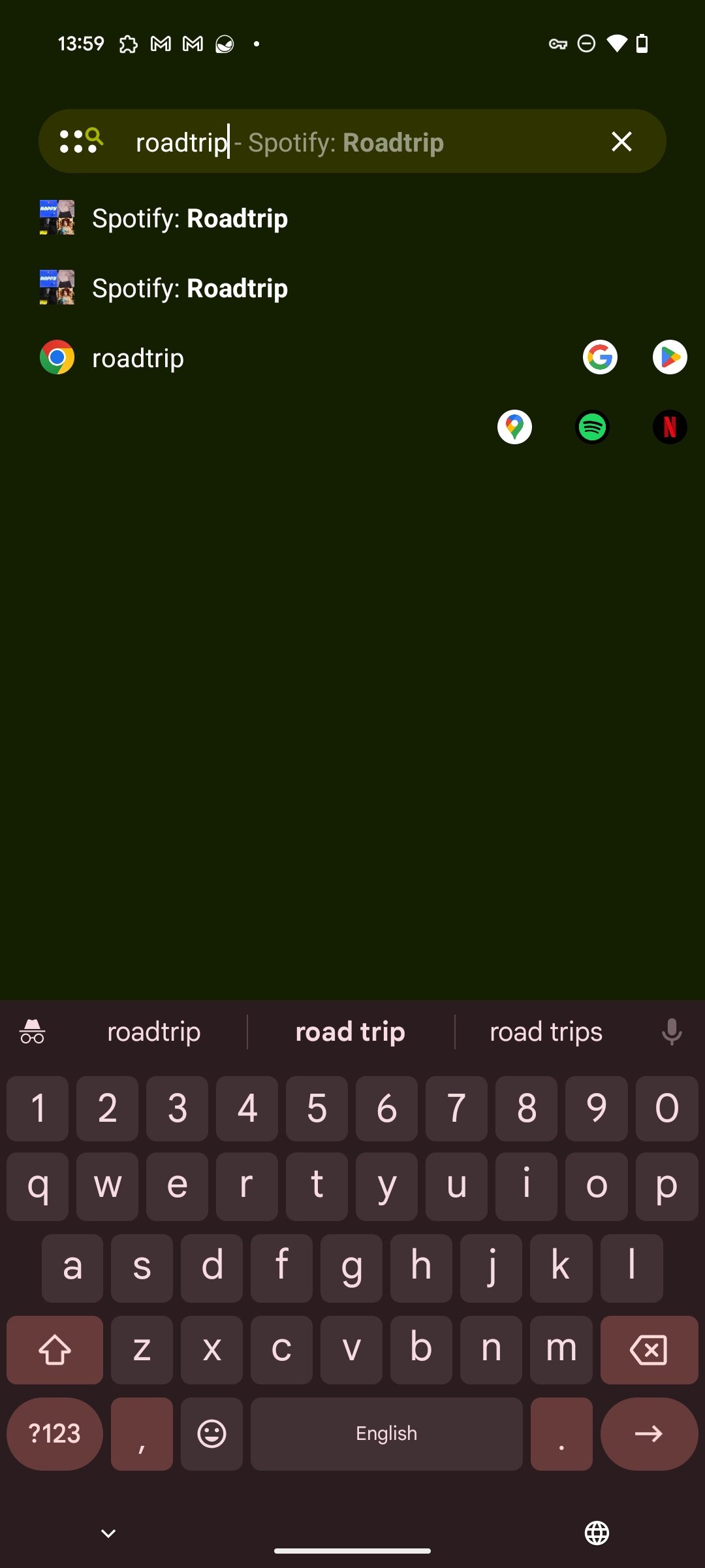 nova launcher search integrations spotify 2