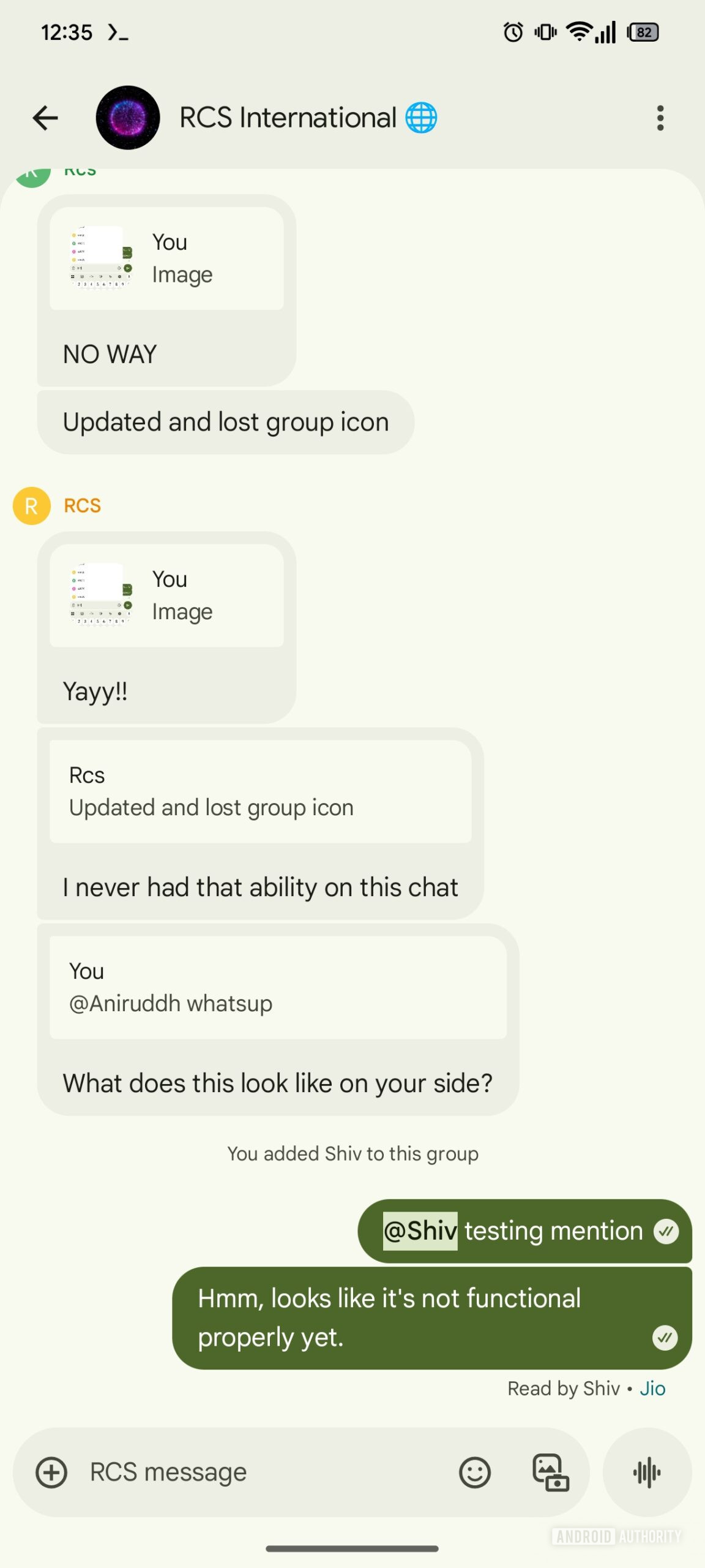 Google Messages mentions (1)