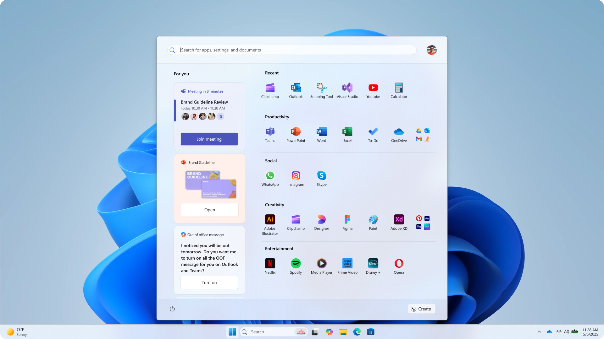 Windows 11 Start Menu Redesign Concepts 2025