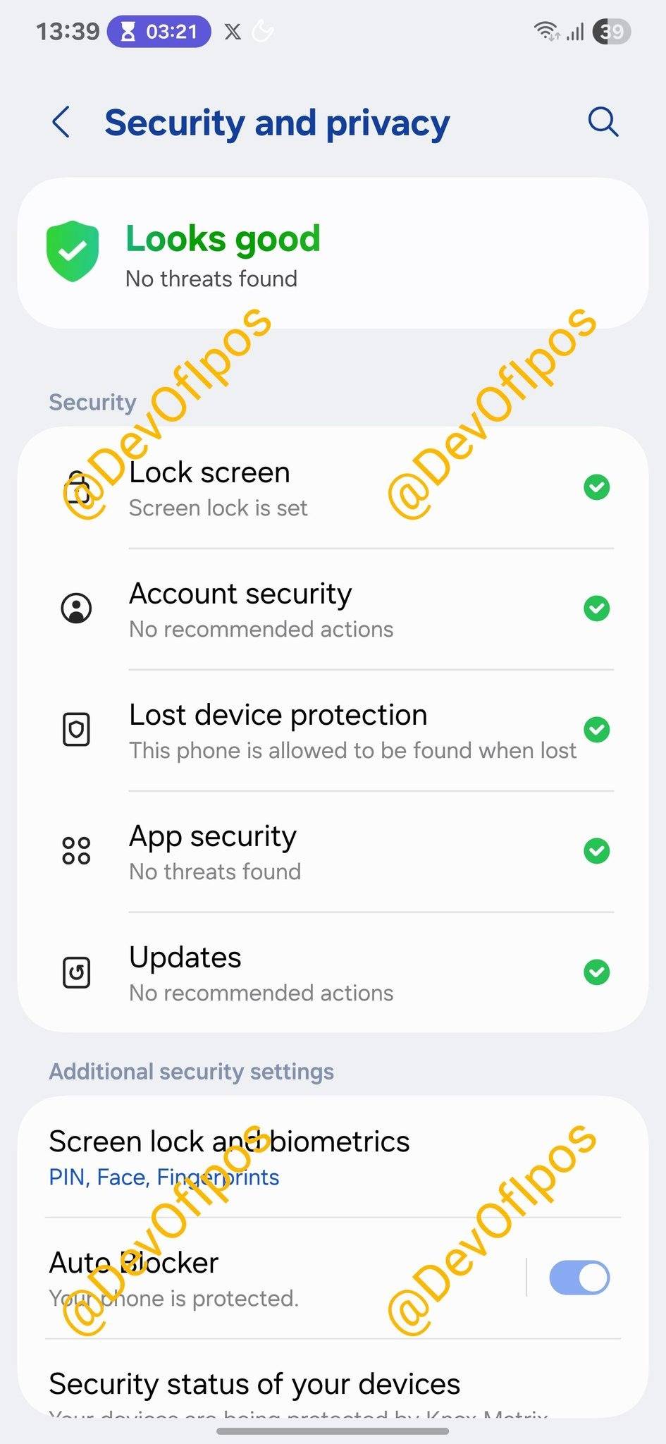 One UI 8 updated Security and privacy settings page
