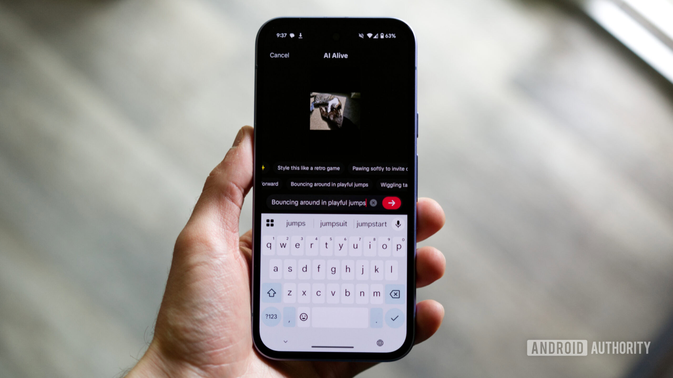 tiktok ai alive using prompts Using TikTok AI Alive feature on an Android phone.
