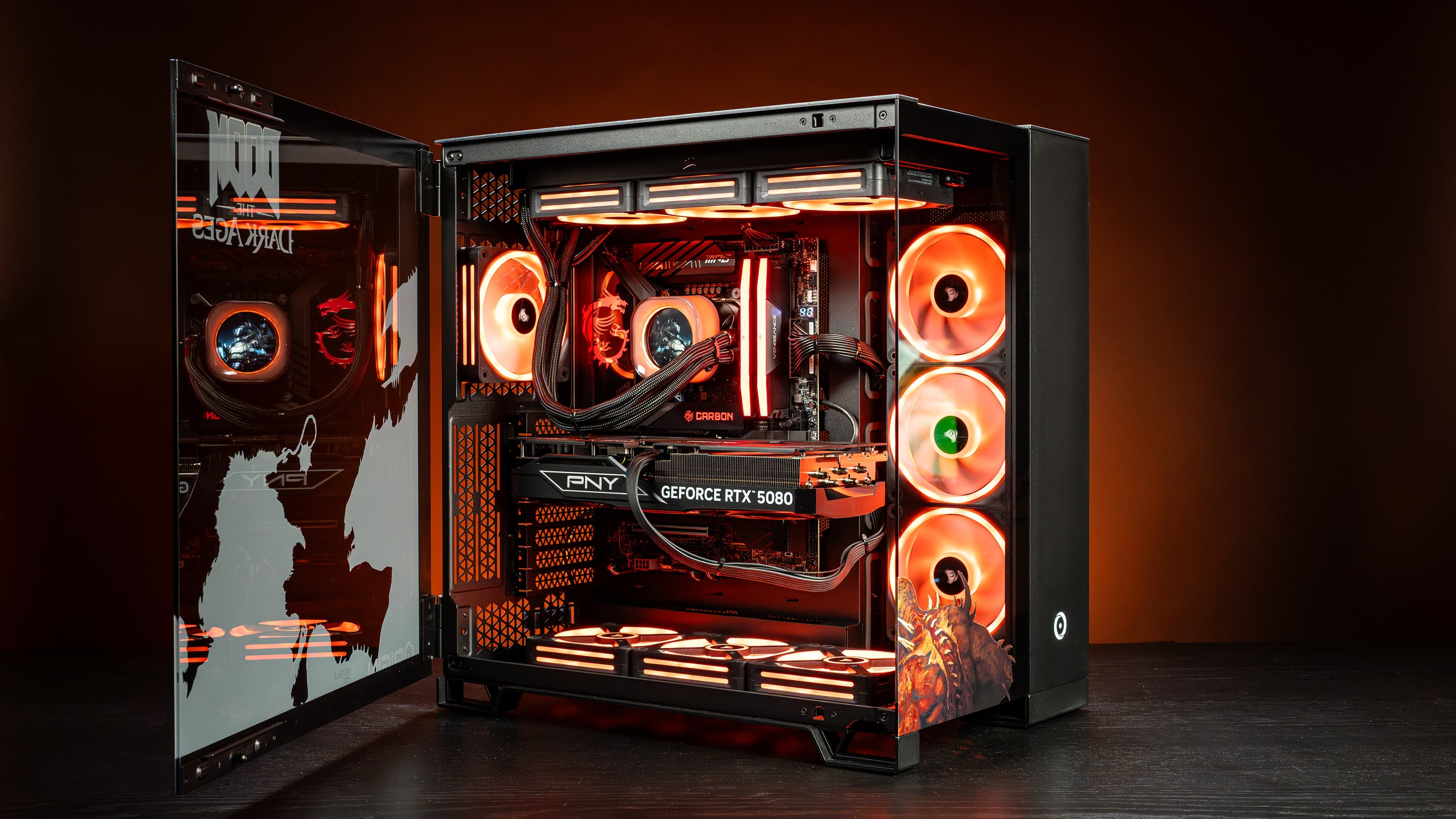 DOOM: The Dark Ages-themed PCs, laptops, and GPUs.