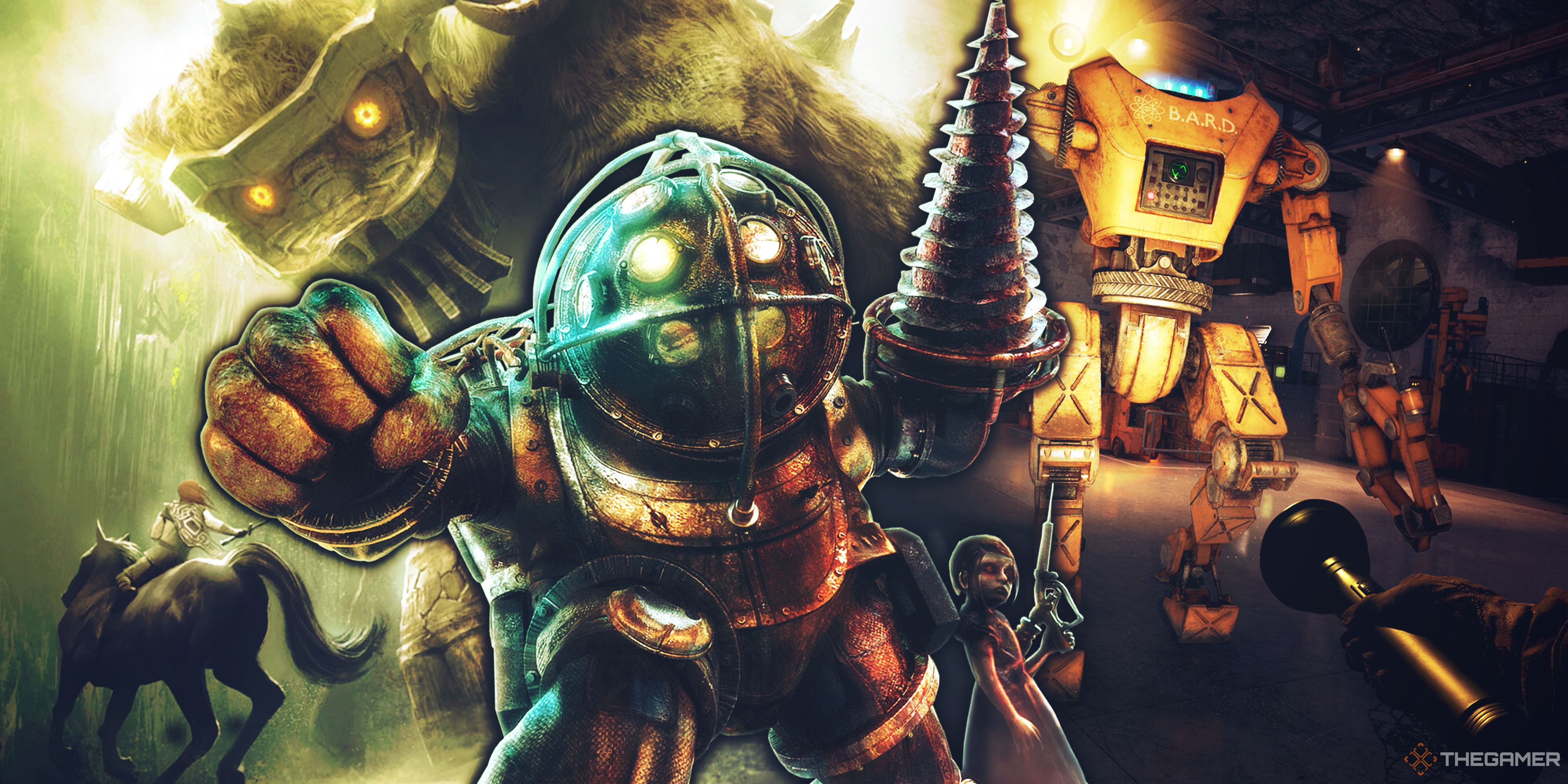 Shadow Of The Colossus, Bioshock and Atomfall.
