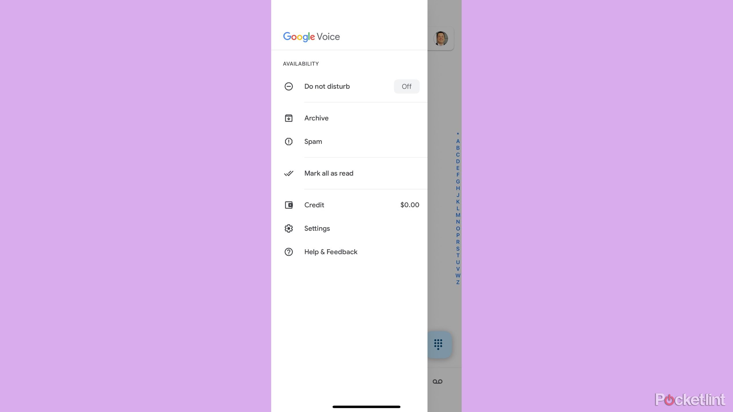 google voice settings