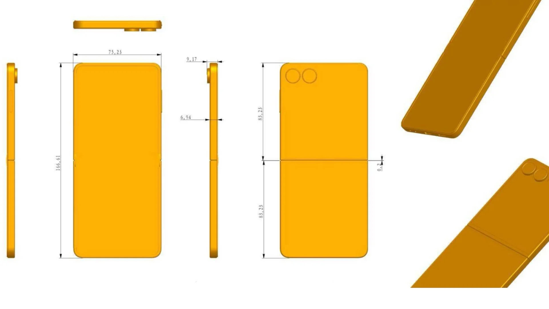 Samsung Galaxy Z Flip 7 CAD Render Samsung Galaxy Z Flip 7 CAD Render