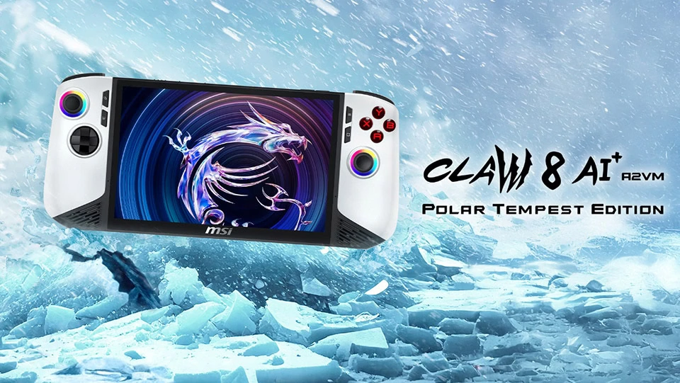 MSI Claw 8 AI+ Polar Tempest Edition