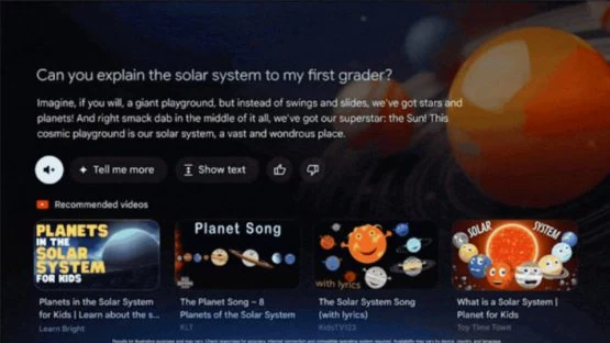Gemini answering topic in Google TV (1)