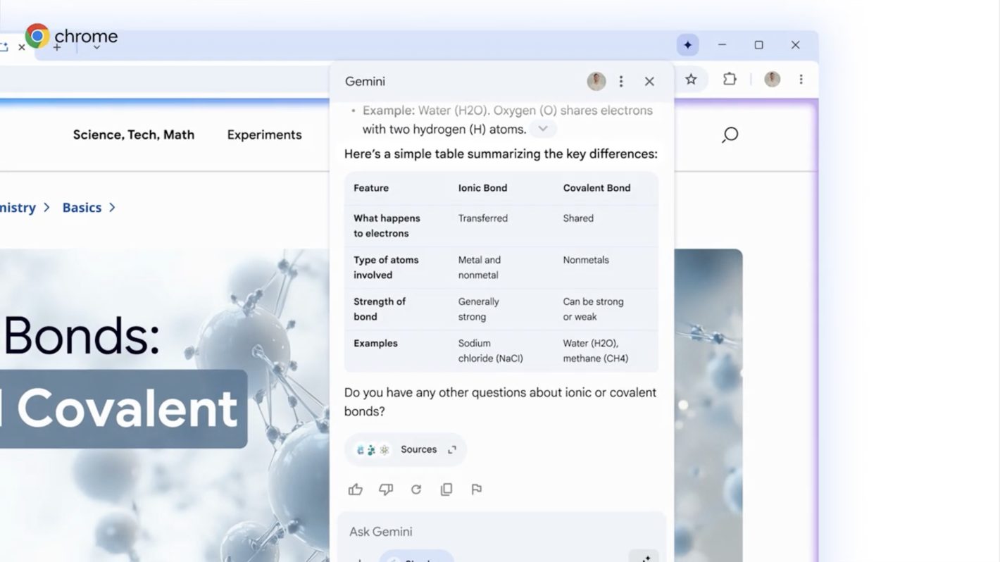 gemini in chrome