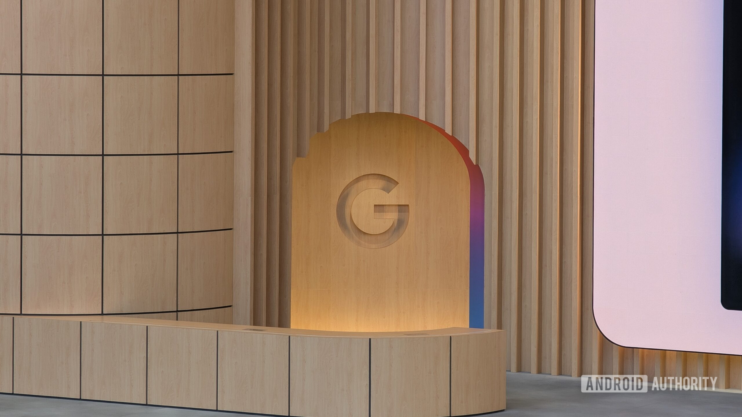 google g logo io 2025 Google G logo on stage during the I/OI 2025 keynote.
