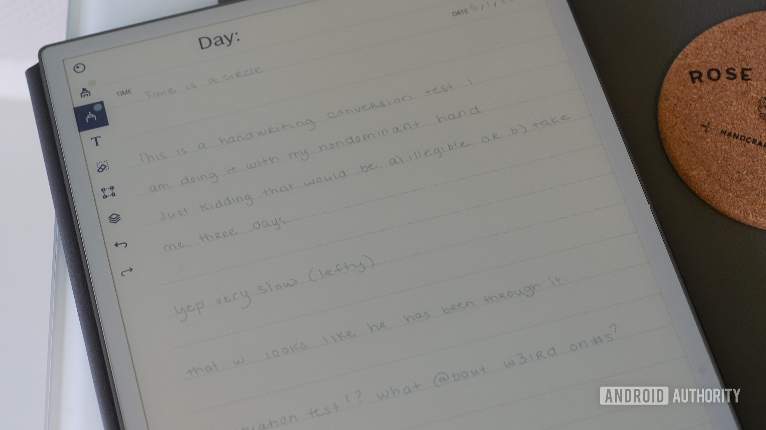 reMarkable Paper Pro handwriting test