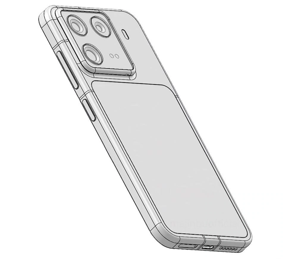 Xiaomi 16 design CAD render