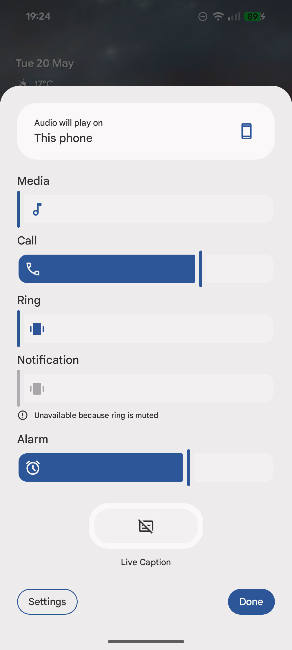 New volume panel design in Android 16 QPR1 Beta 1