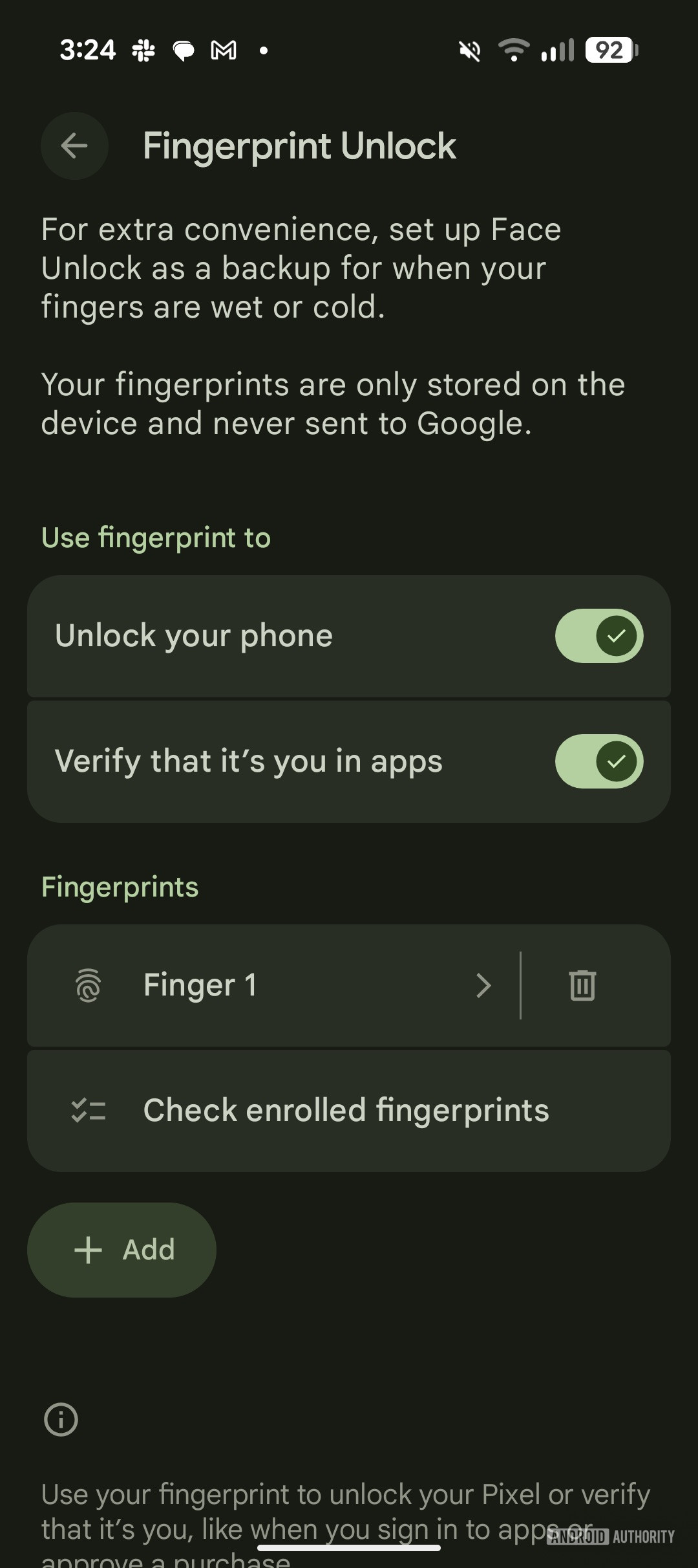 Android 16 QPR1 Beta1 settings