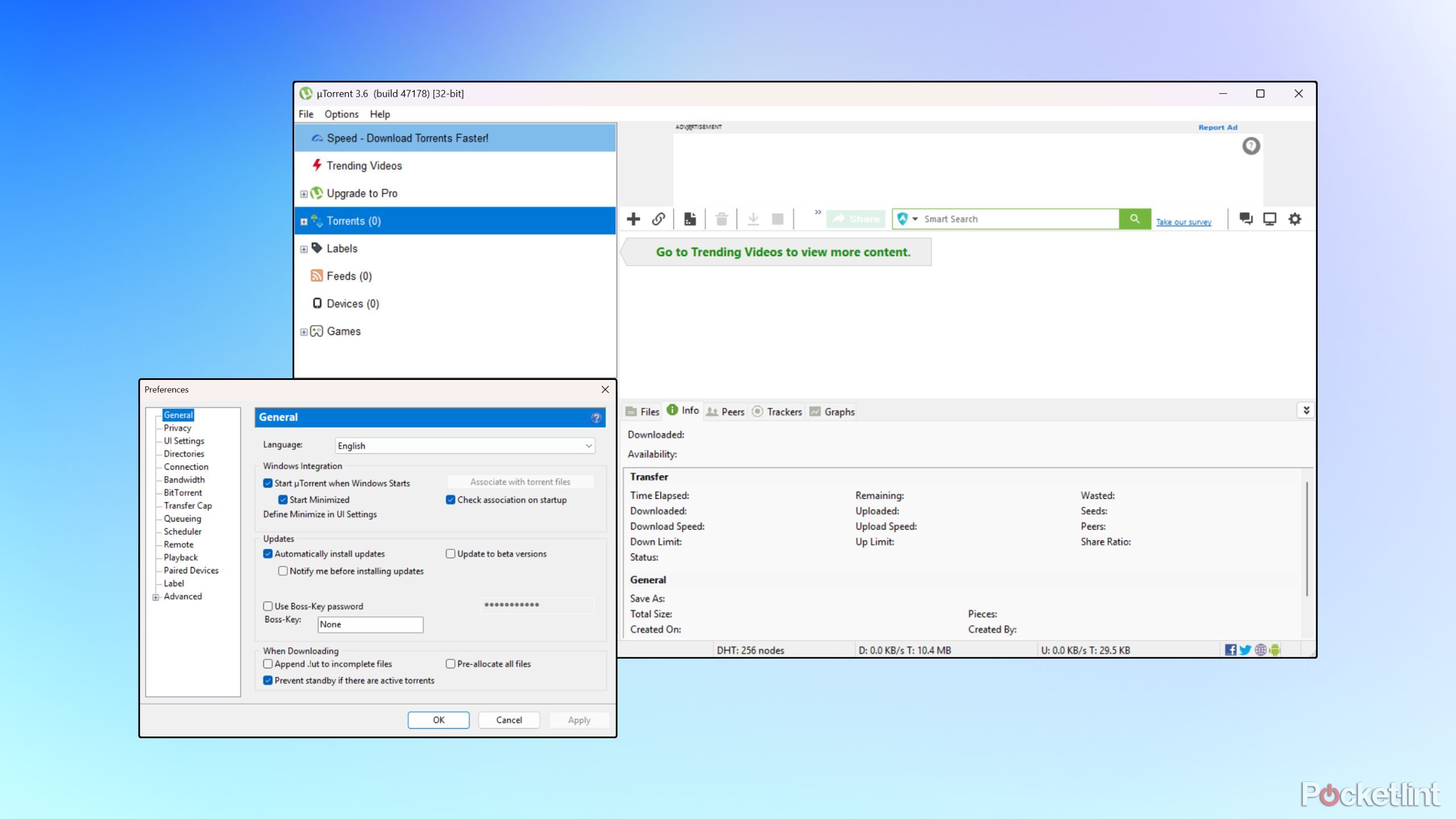 μTorrent screenshot