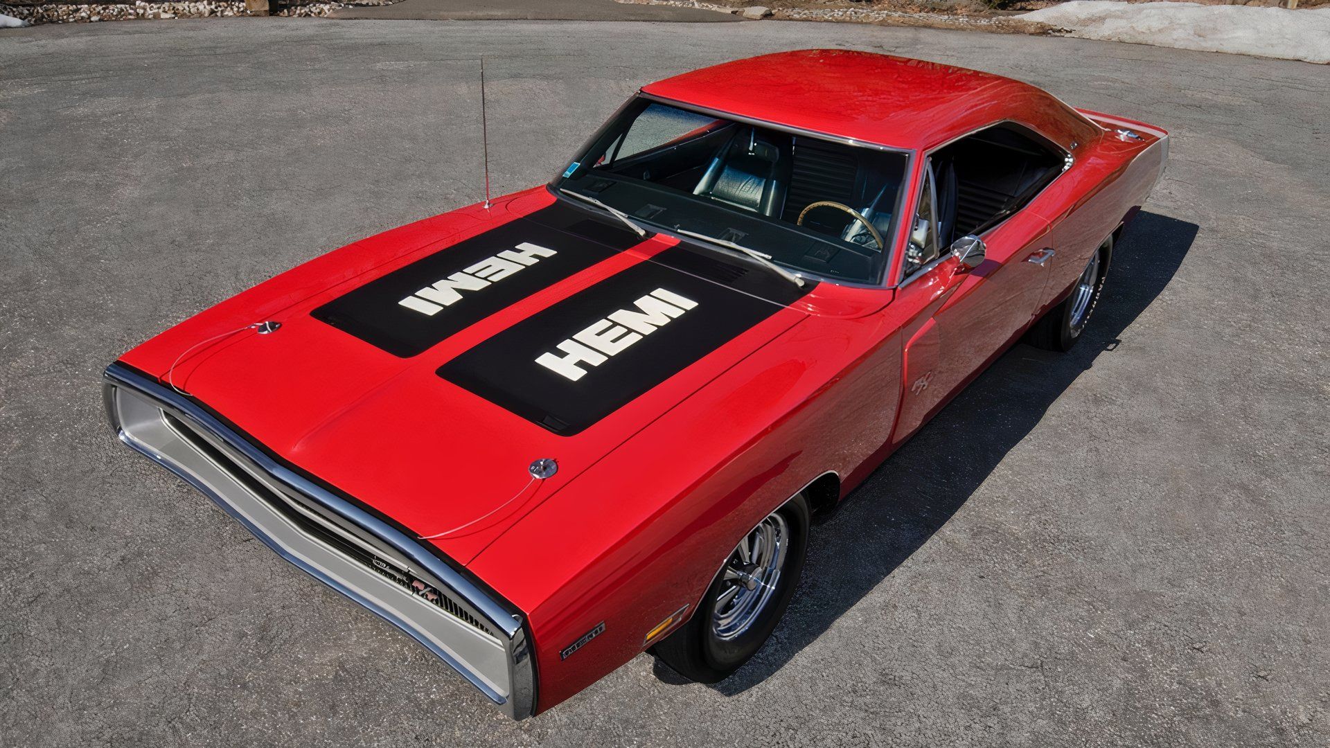 3/4 top view of 1970 Dodge Charger R/T