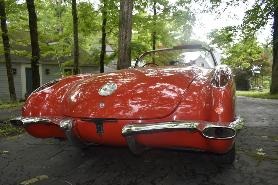 The 1959 Corvette, from the back.