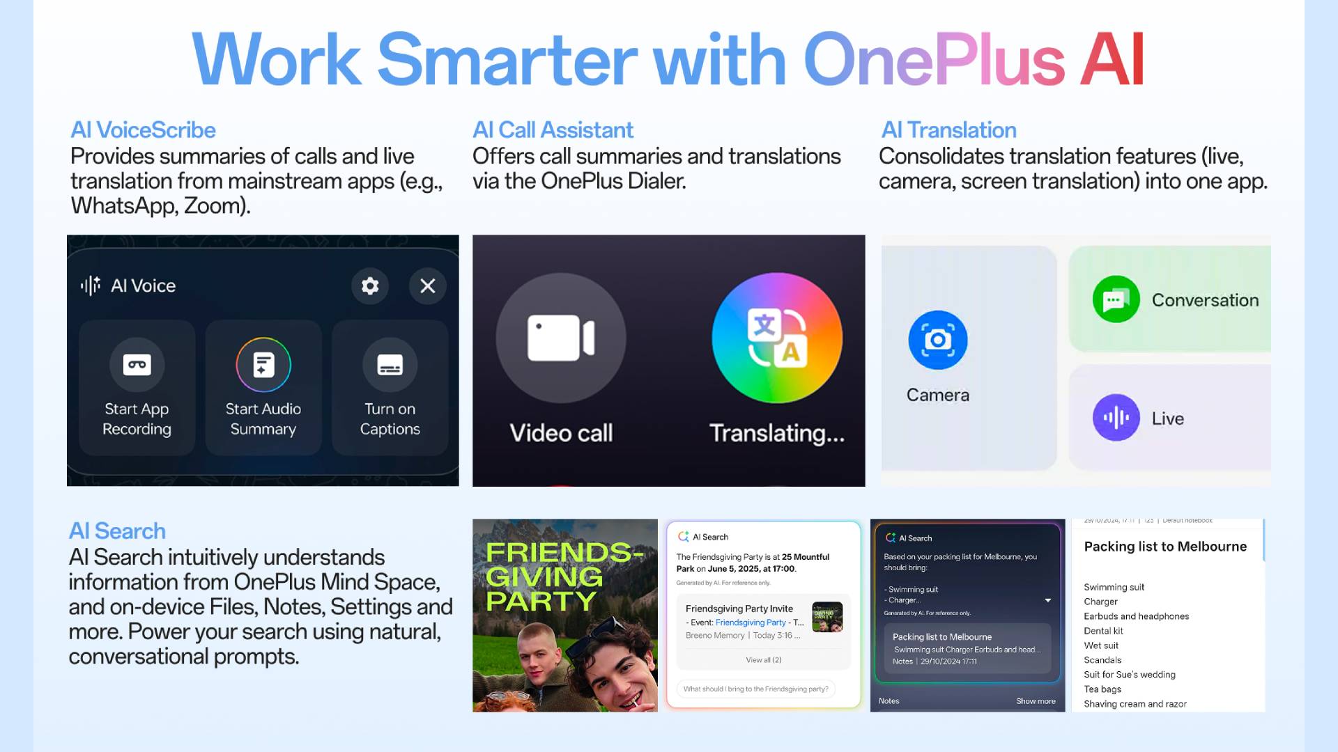 OnePlus AI features infographic 1 OnePlus AI features infographic 1