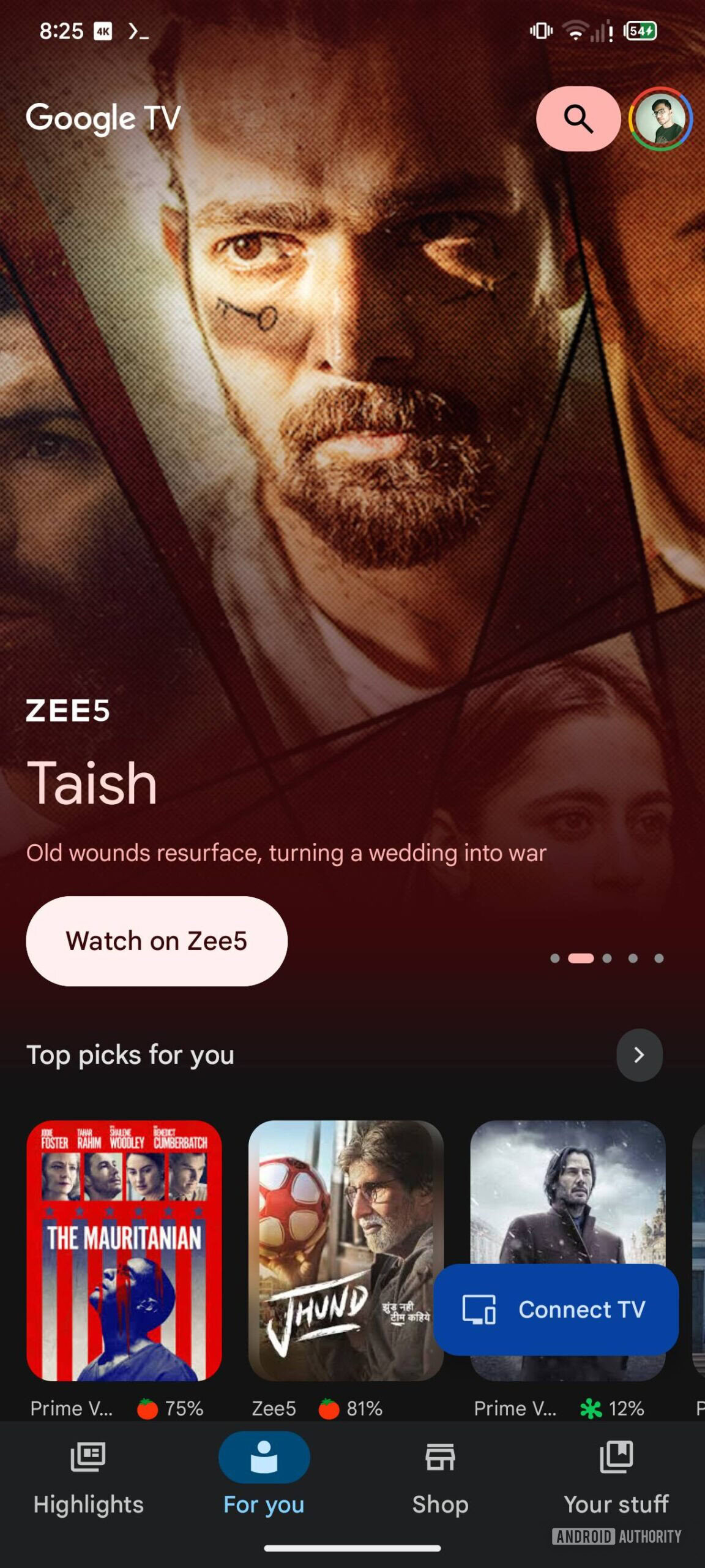 Google TV UI screenshot new 4
