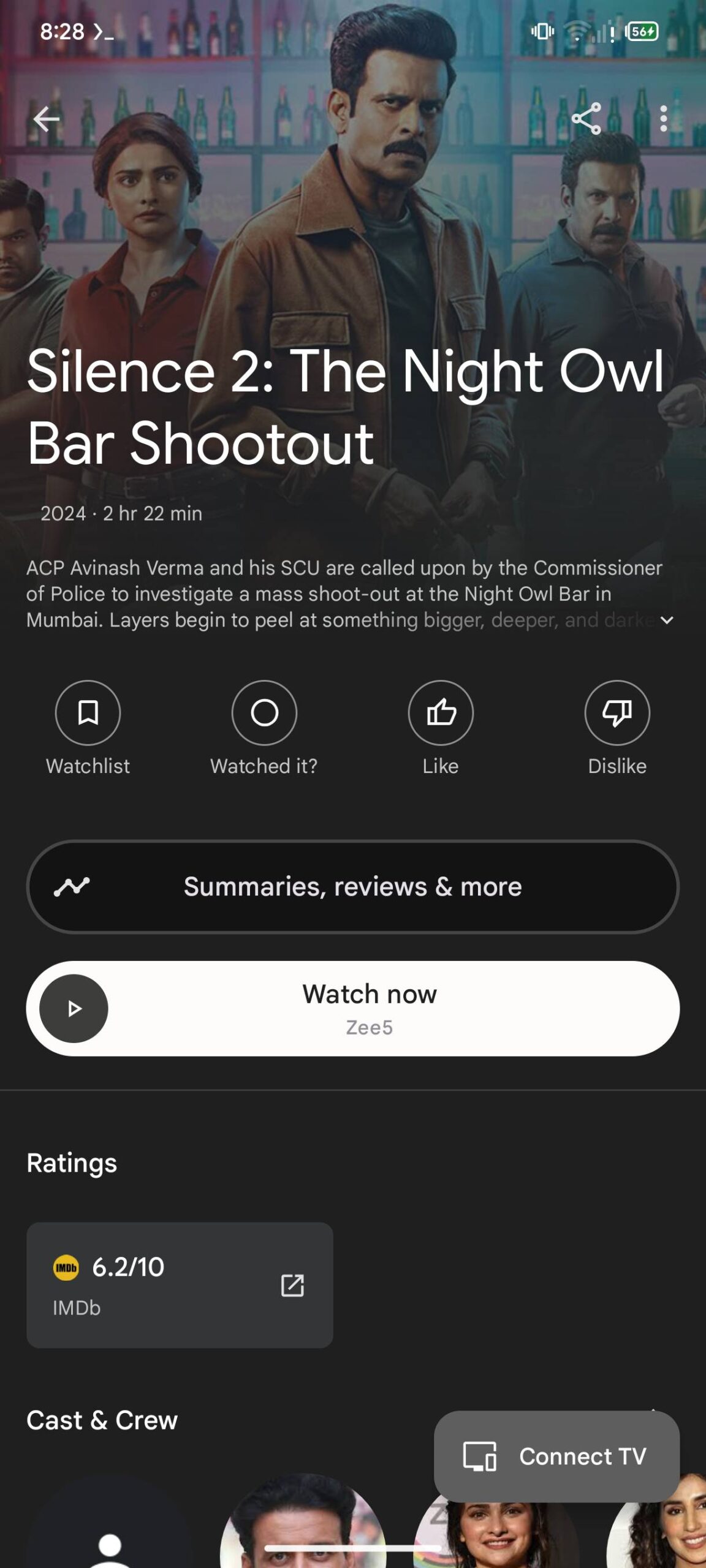 Google TV UI screenshot old 3