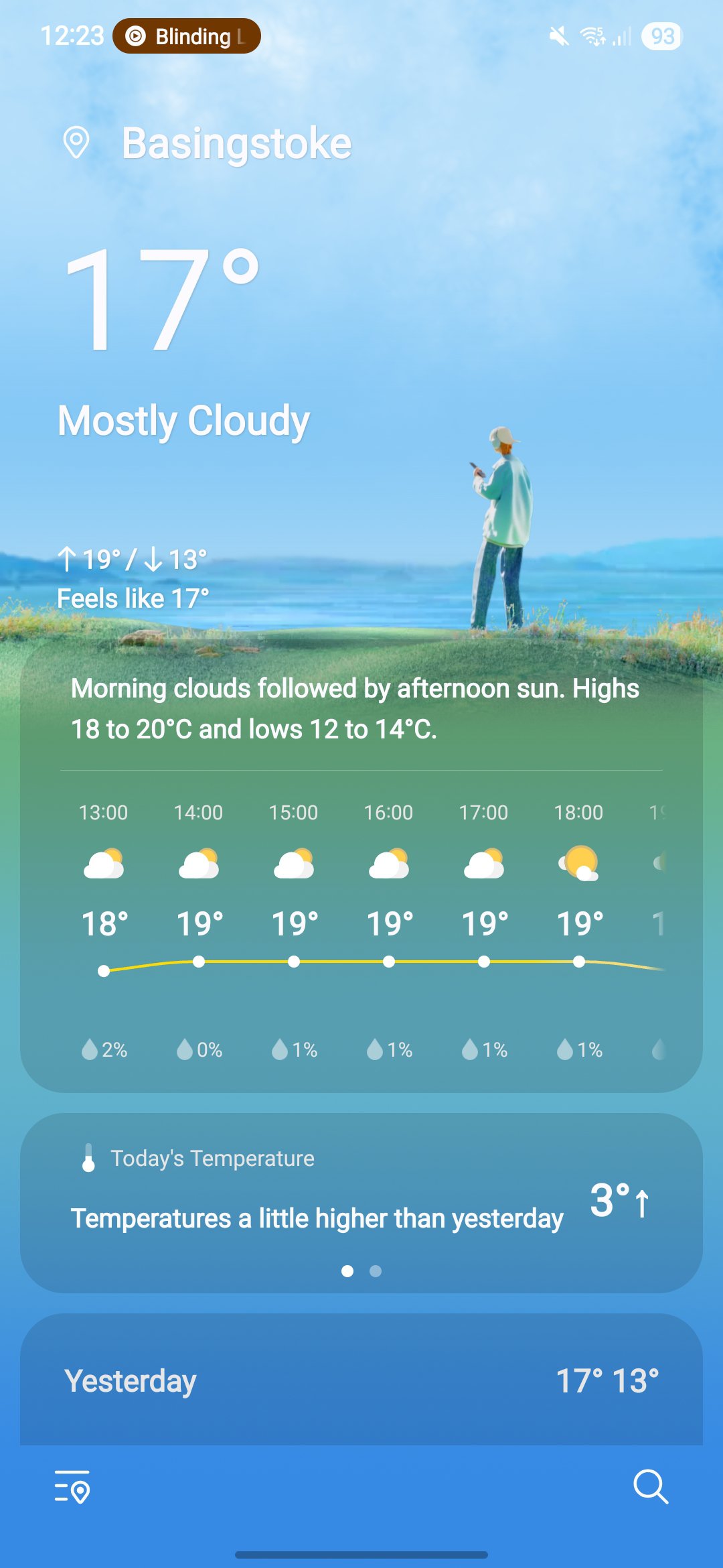 A screenshot of the One UI 8 Weather app