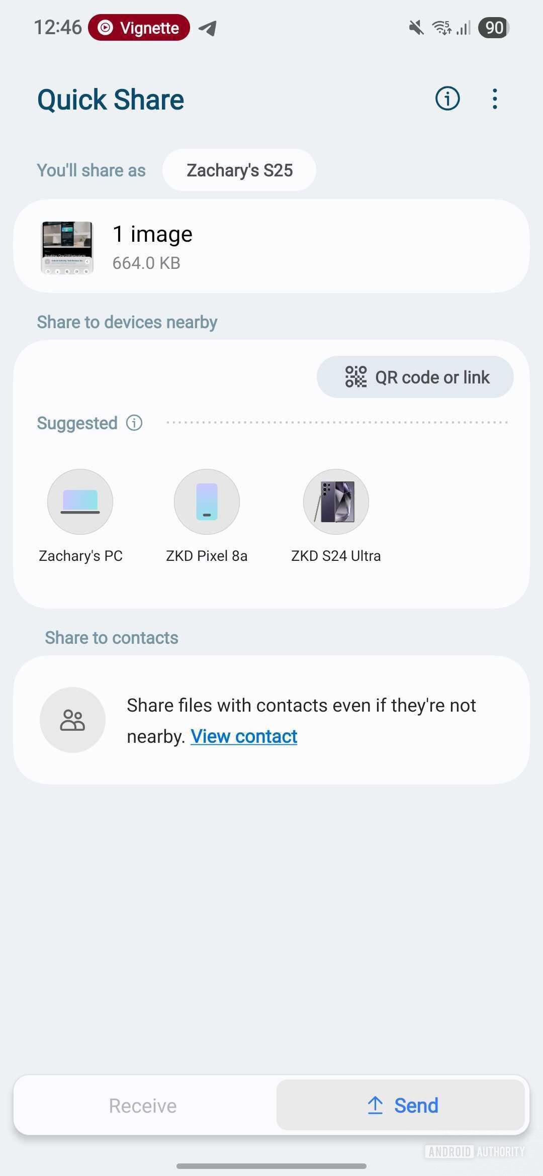 Samsung One UI 8 Quick Share 1 A screenshot of Quick Share in One UI 8