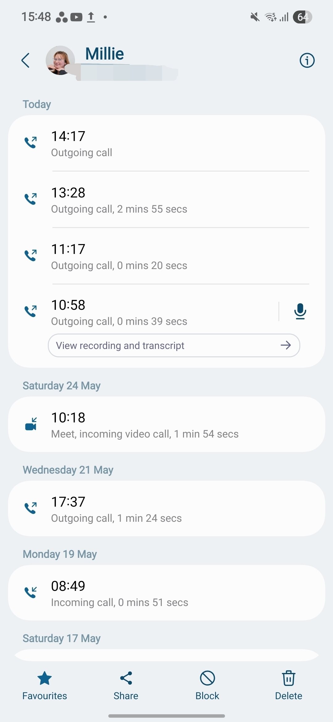 One UI 8 call history One UI 8 call history
