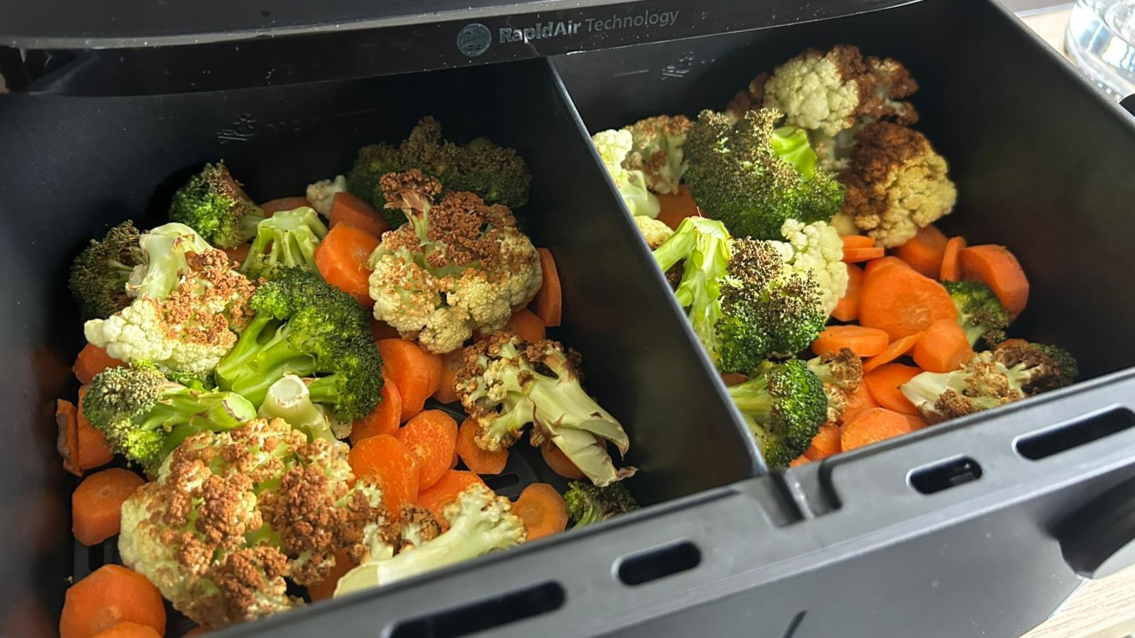 Vegetables cooked with Philips 1000 Series Dual Basket Air Fryer
