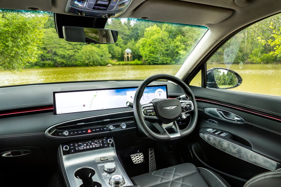 Interior view of a Genesis car.