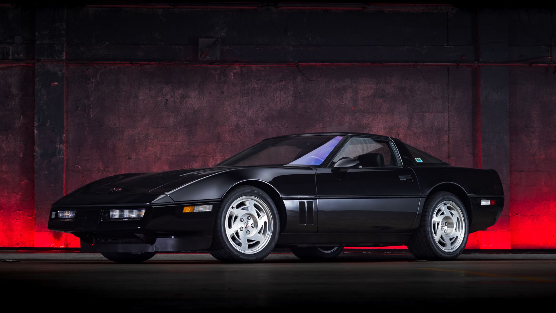 1990 Chevrolet C4 Corvette ZR-1 Black Front 3/4