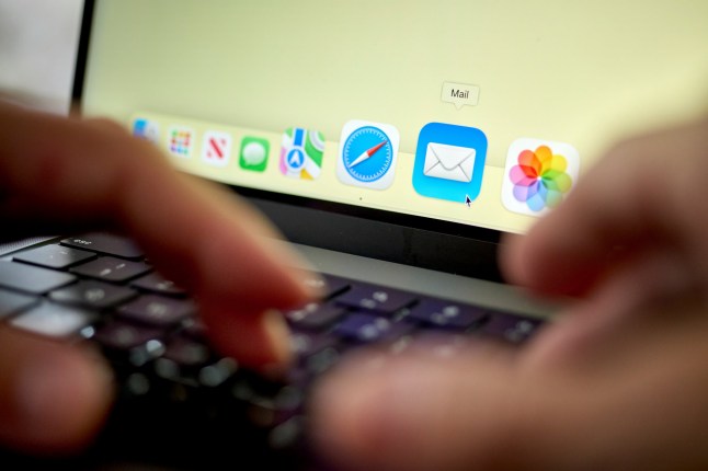 The Apple Mail app on a laptop arranged in Germantown, New York, US, on Wednesday, May 7, 2025. Apple Inc. is