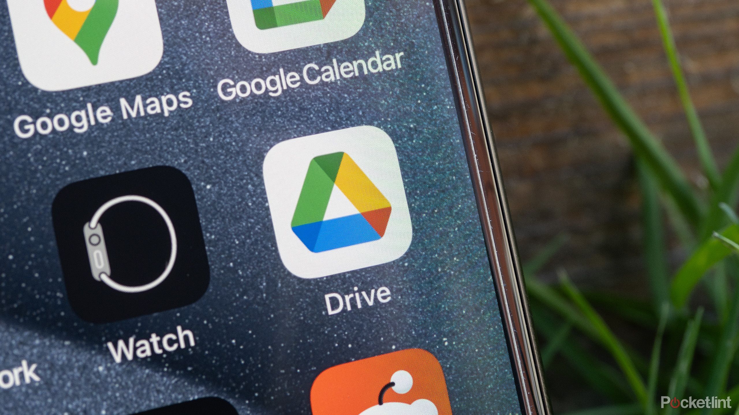 The Google Drive icon on an iPhone.