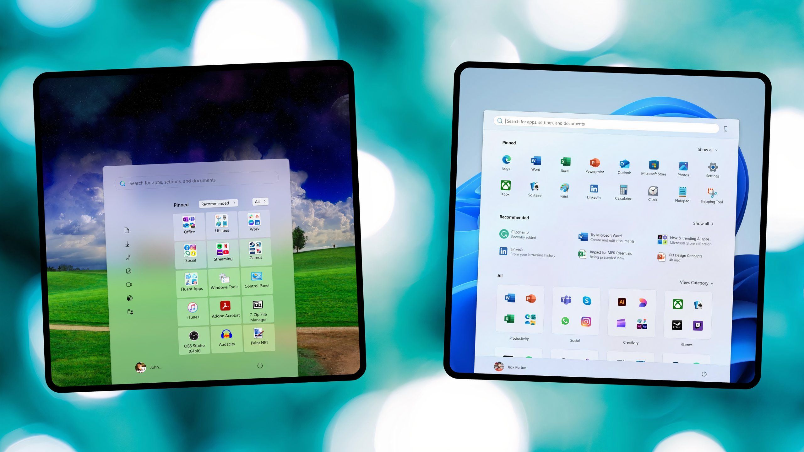 Windows Start Menu header image