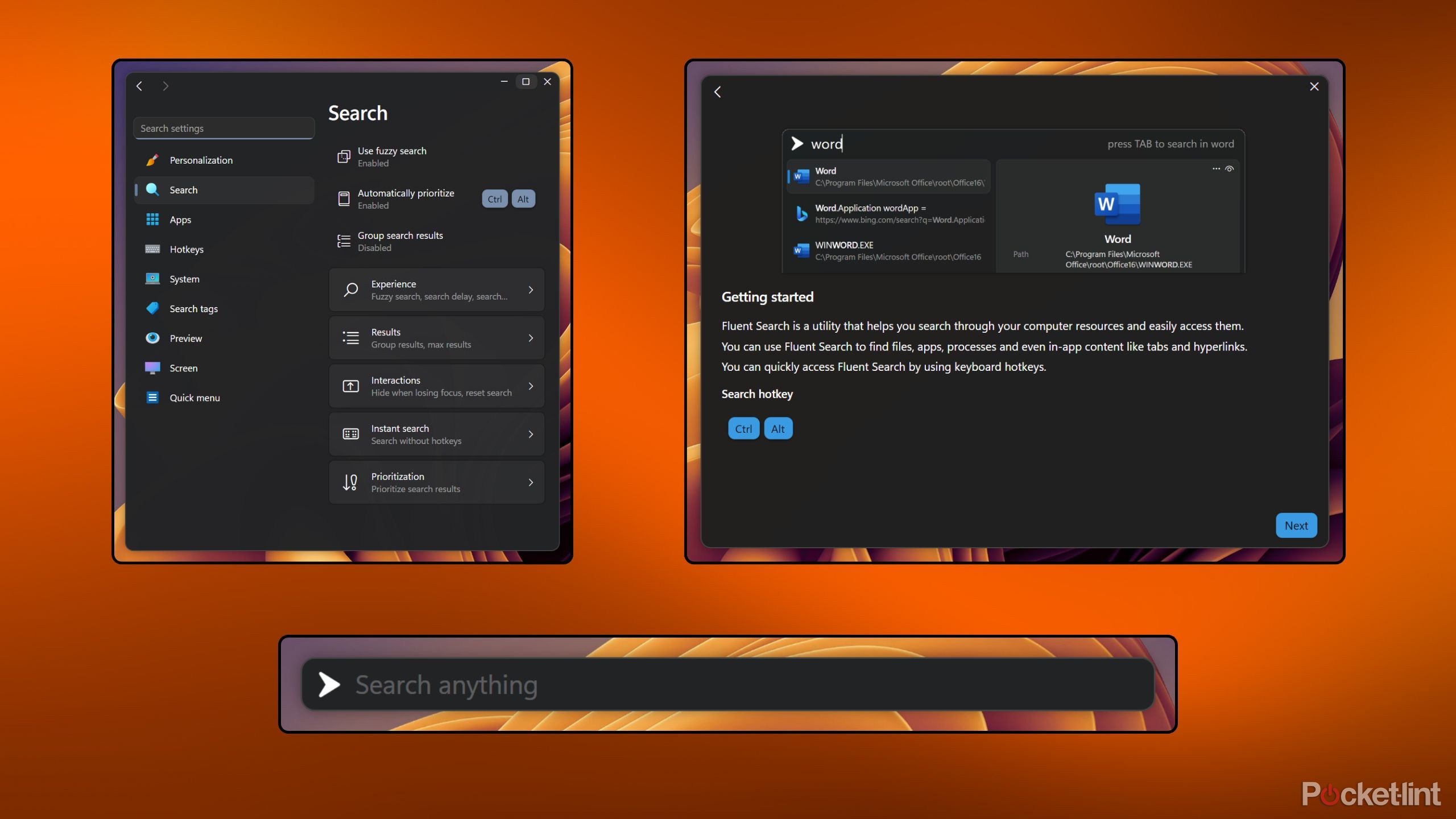 Fluent Search screenshots