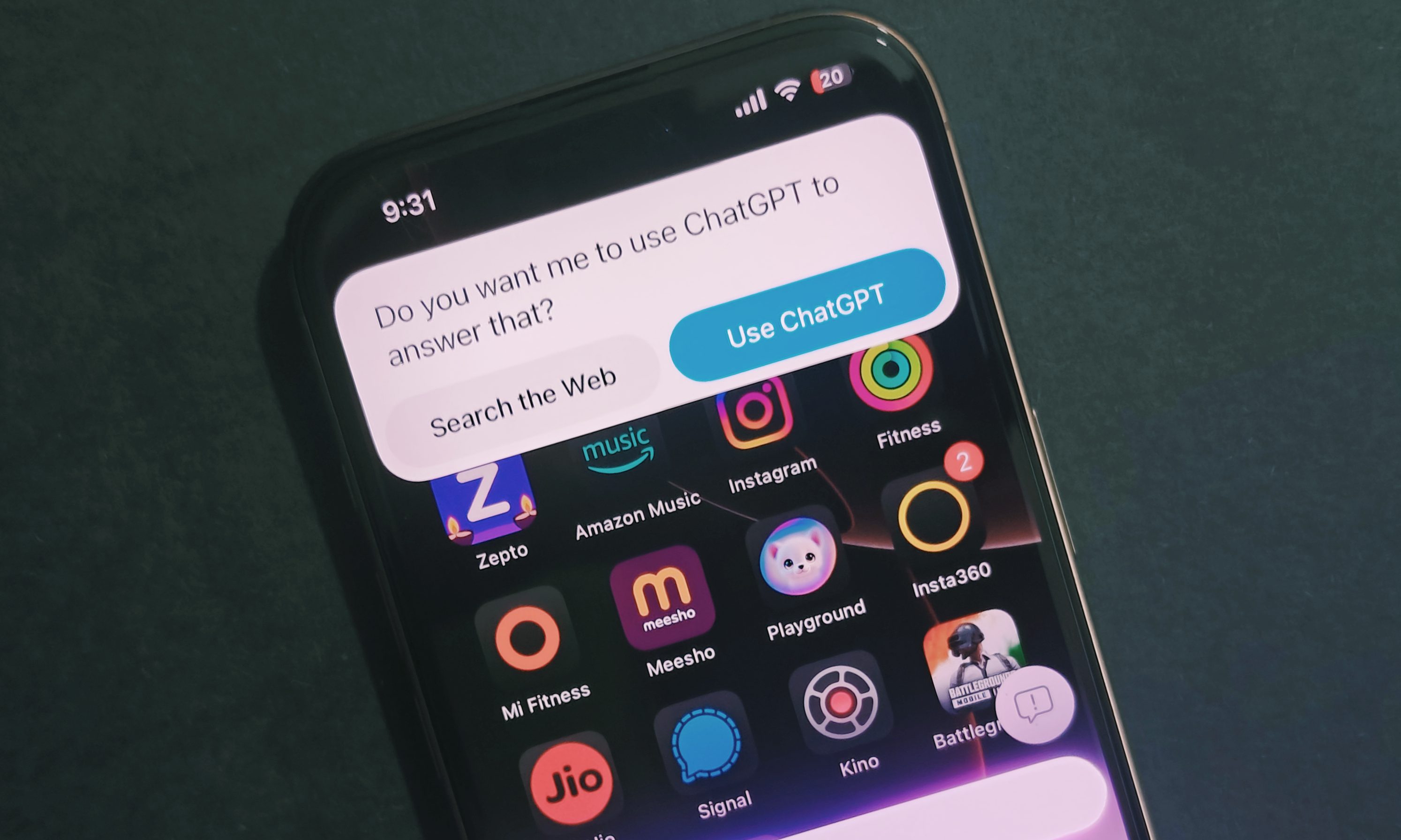 ChatGPT and Siri integration on iPhone.