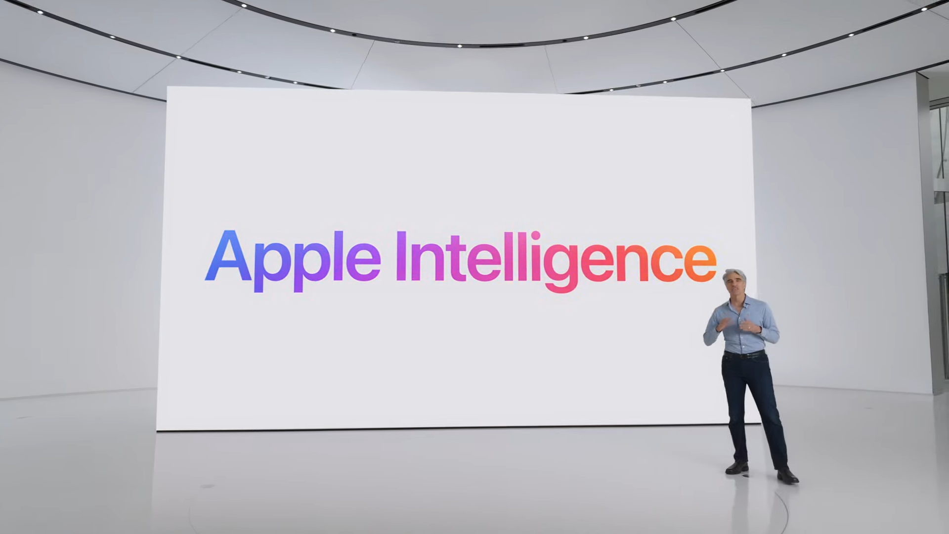 Screenshots from WWDC 2024 keynote