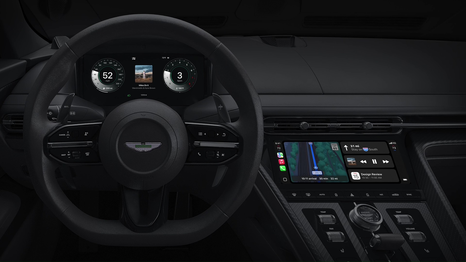 Apple CarPlay Ultra on Aston Martin Apple CarPlay Ultra on Aston Martin