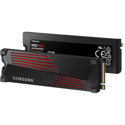 Render of the Samsung 990 Pro Heatsink on transparent background.