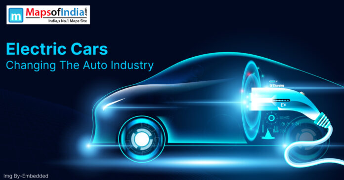 Futuristic electric car representing the future of mobility.