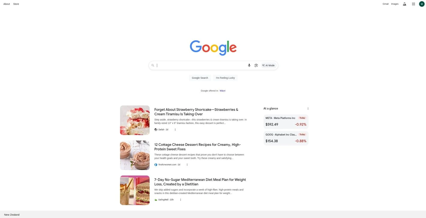Google Discover on desktop first look