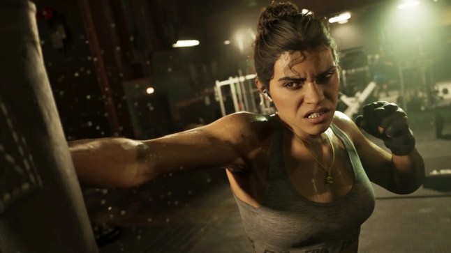GTA 6 Lucia hitting a punching bag