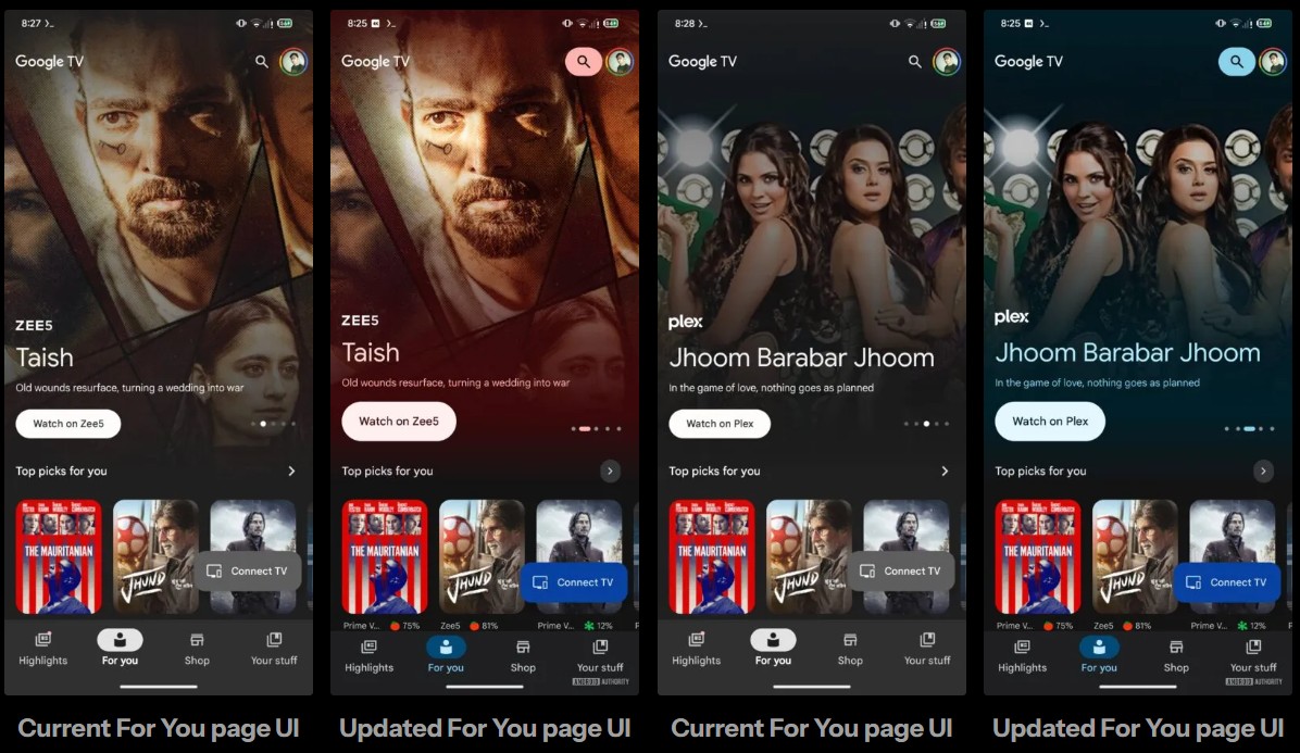 Google TV app Material 3 Expressive overhaul leak