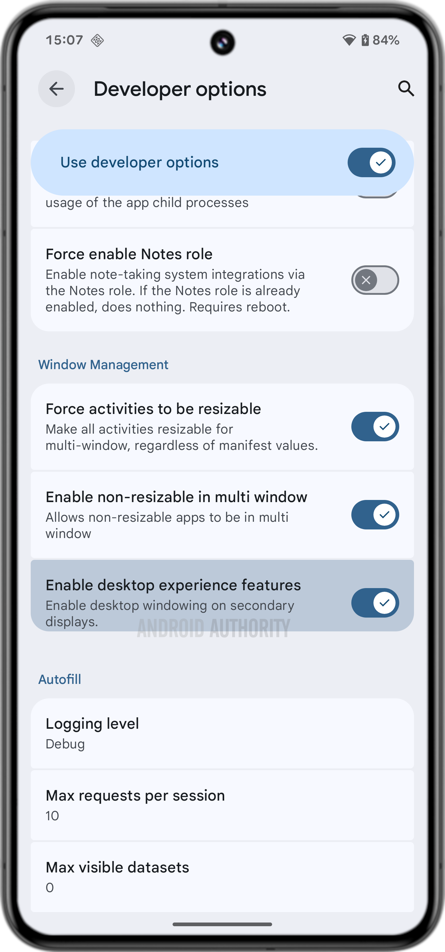Enable desktop experience features in Android Enable desktop experience features in Android