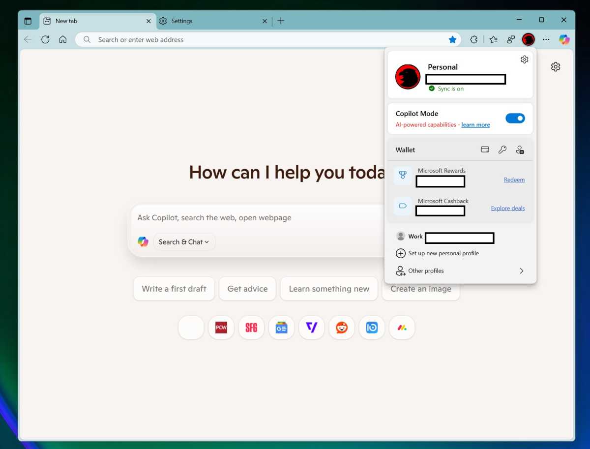 Microsoft Edge Copilot Mode primary