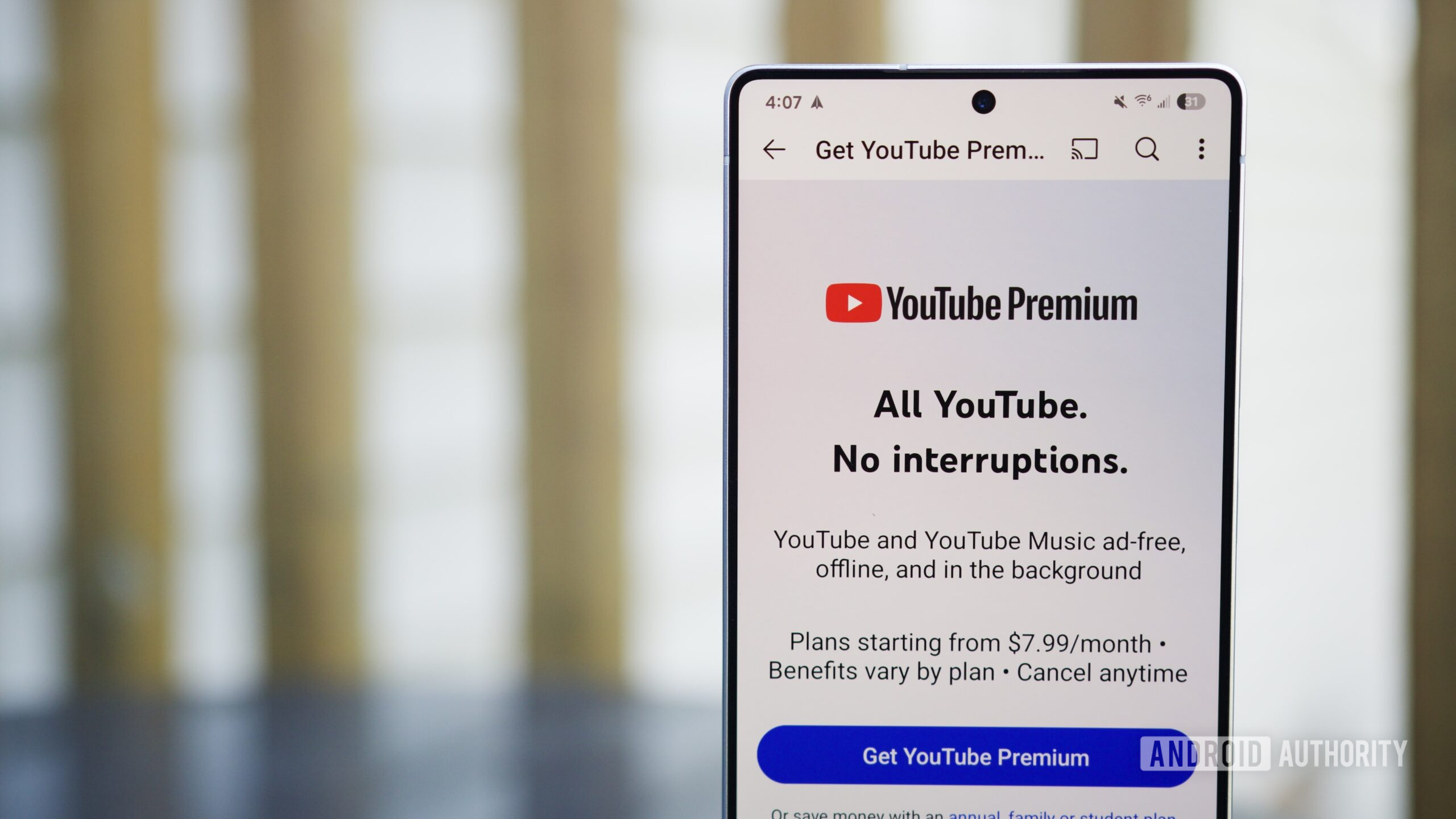 youtube premium lite hands on 11 YouTube Premium screen in the YouTube app.