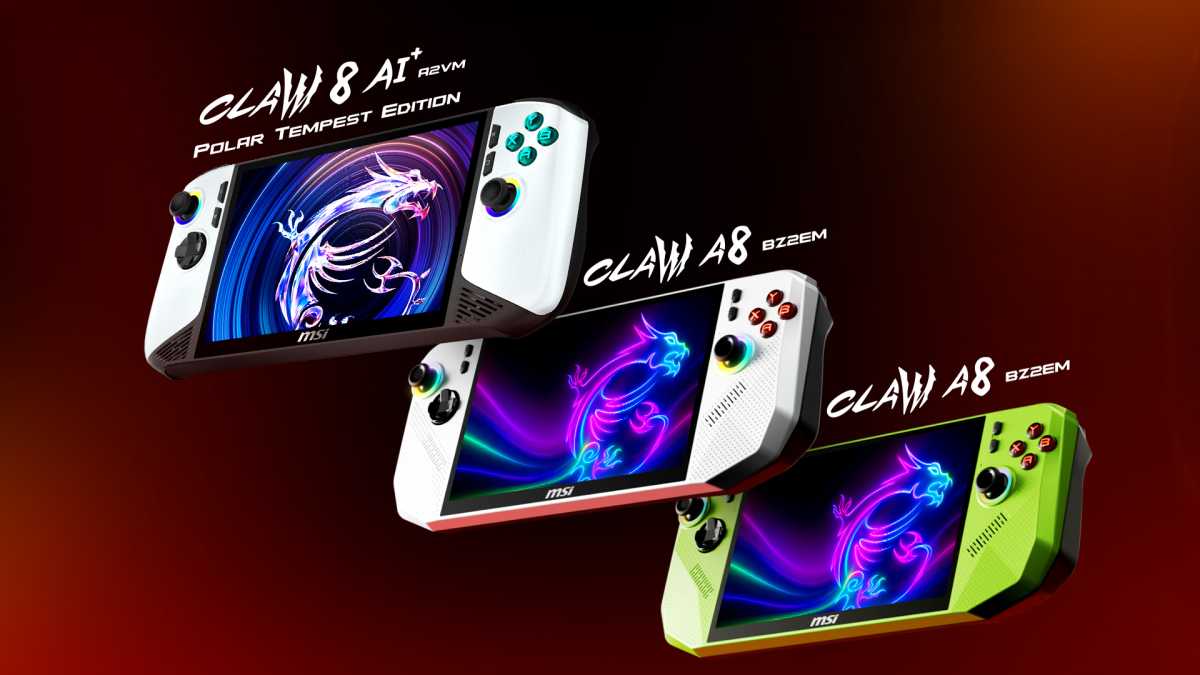 MSI Claw 8 AI+ and Claw A8 handhelds